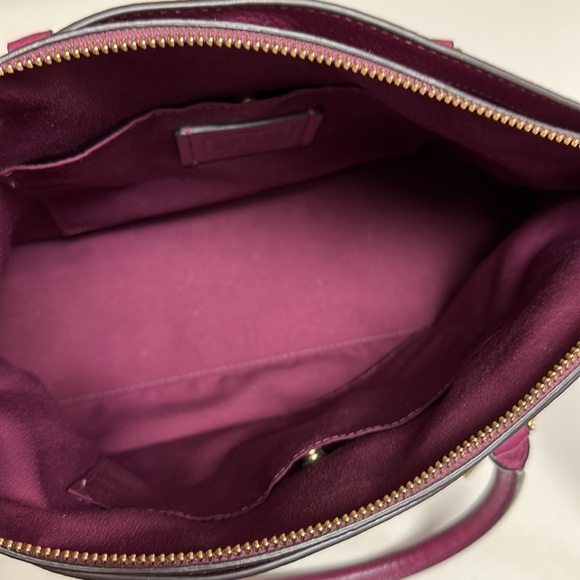 🔥🔥🔥Coach Purple Leather Top Handle Satchel Handbag Shoulder Bag - Picture 15 of 15